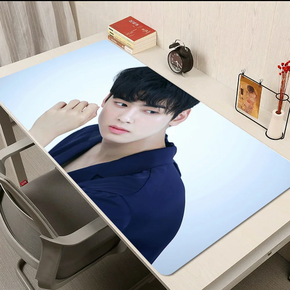 Korean Stars Cha Eun Woo Mousepad New Arrivals Large Gaming Mousepad L XL XXL Gamer Mouse Pad Size For Keyboards Mat