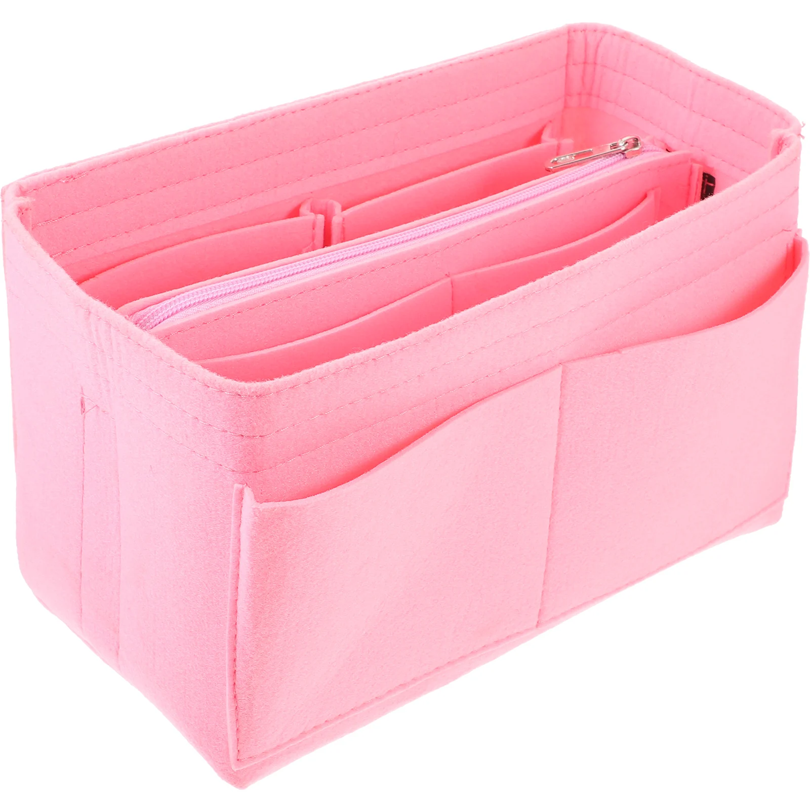 

Felt Bag 14x15x26cm R om Zip Color Durable Lightweight Multi Makeup Storage Pouch Stationery Toiletry