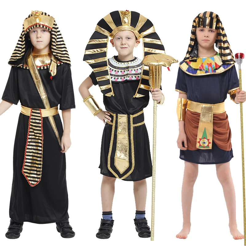 Disfraz Infantil de Faraón Egipcio, Cleopatra, Príncipe, Princesa, Anime, Cosplay, Fiesta, Evento Escolar, Accesorios de Disfraces