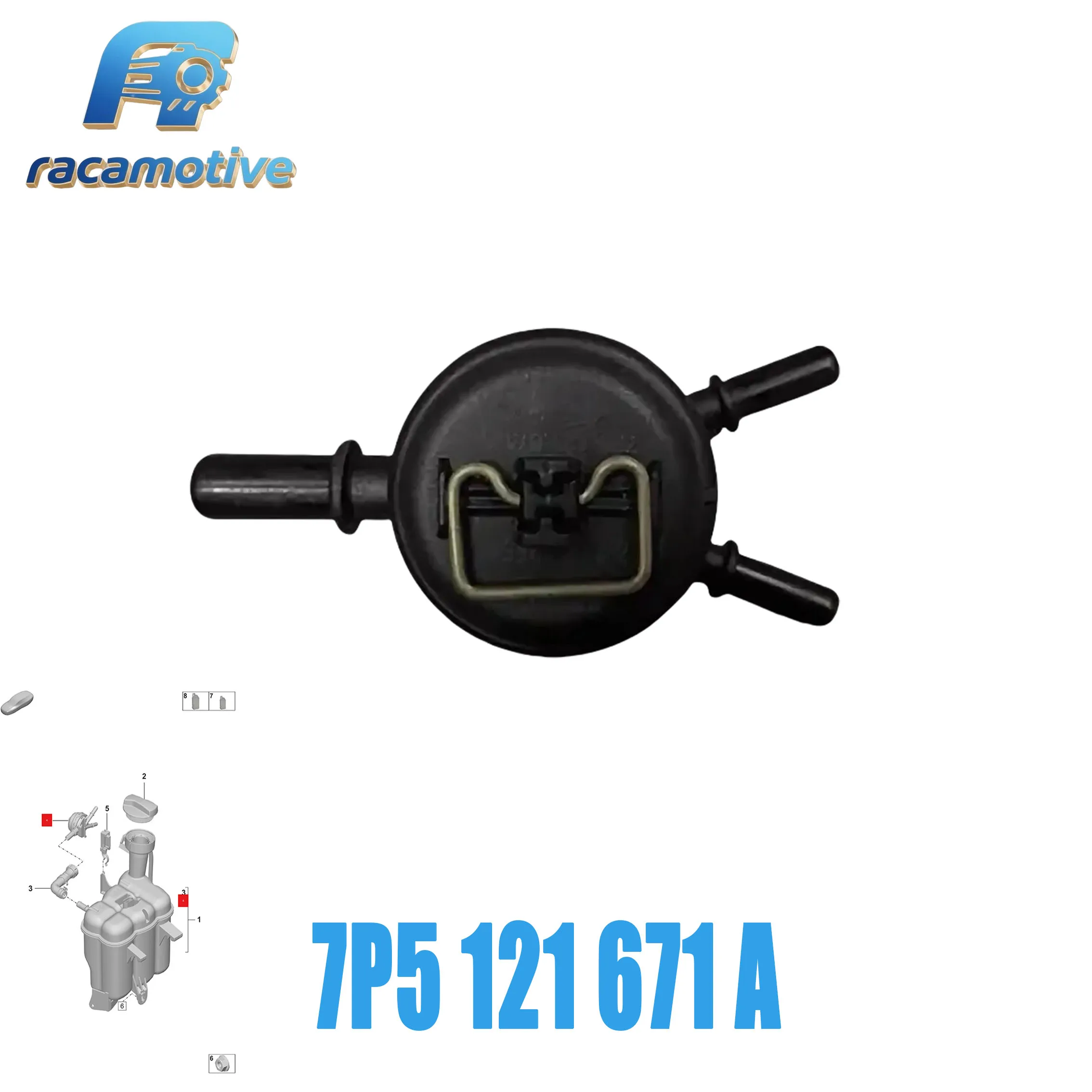 7P5121671A 95B121079E 970106449 for Porsche 911 992 Cayenne Panamera Macan Coolant Expansion Tank Engine Air Drain Valve Parts.