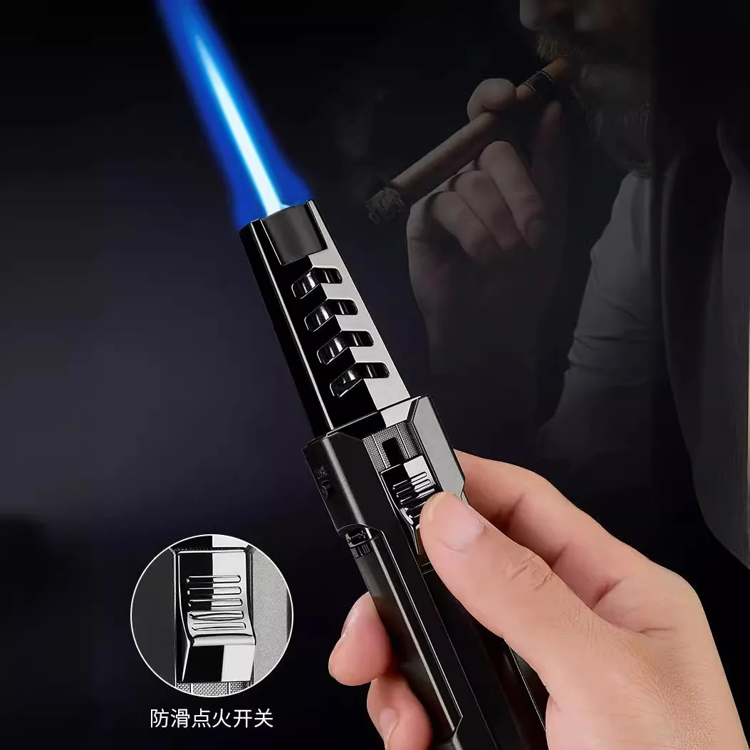 

Kitchen Lighter Outdoor BBQ Spray Gun Metal Windproof Cigar Lighter 1300C Big Jet Flame Fire Turbo Torch Fire Butane Gas Lighter