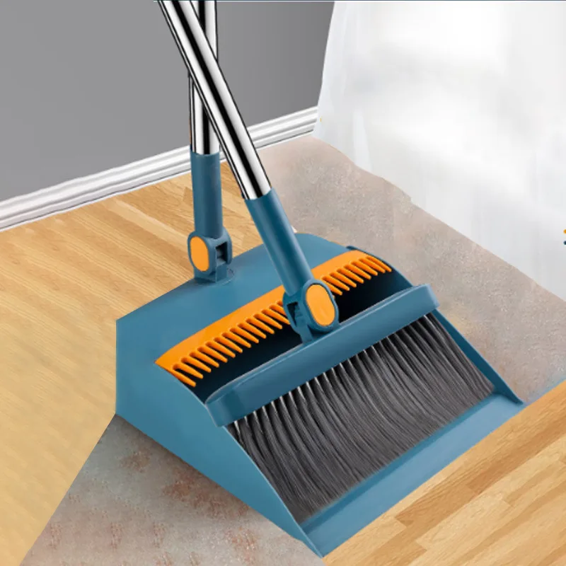 

New Folding Dustpan Set, Soft Fur, Non-Viscous, Rotating Broom Tools, Garbage Shovel, Wiper Blade, Household Brushes