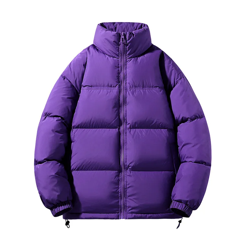 Casual Men's Men's White Duck Down Jackets Winter New Stand Collar Solid Warm Puffer Coat Outwear Windproof Tops Padded Clothing
