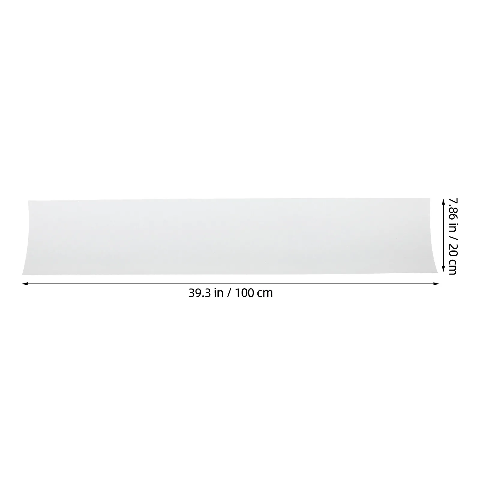 100x20cm Office Ceiling Light Diffuser Cover Dazzle Proof LED Compatible Easy Install Uniform Light Diffusion PVC Material White