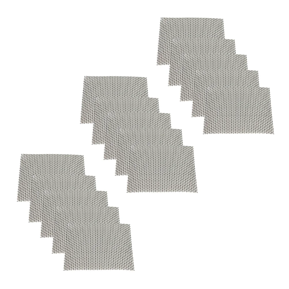 

15 Pcs Stainless Steel Mesh Pad for Aquarium Fish Tank Plant Net Grass Fixed Decorative Underwater Anti Rust Square Hole Moss