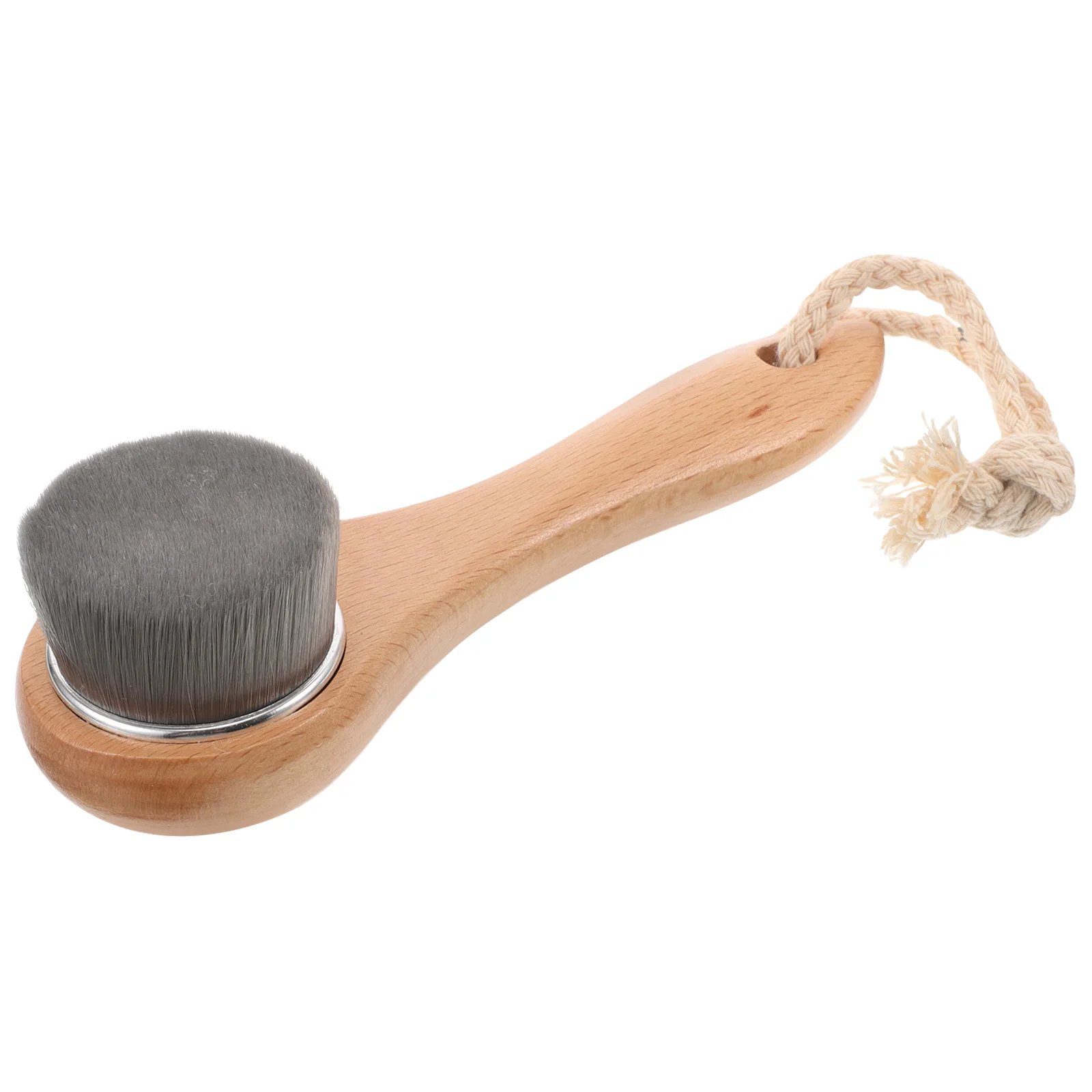 Soft Face Cleansing Brush Long Handle Deep Exfoliating Fiber Bristles Face Wash Tool for Daily Skin Care and Gentle Facial