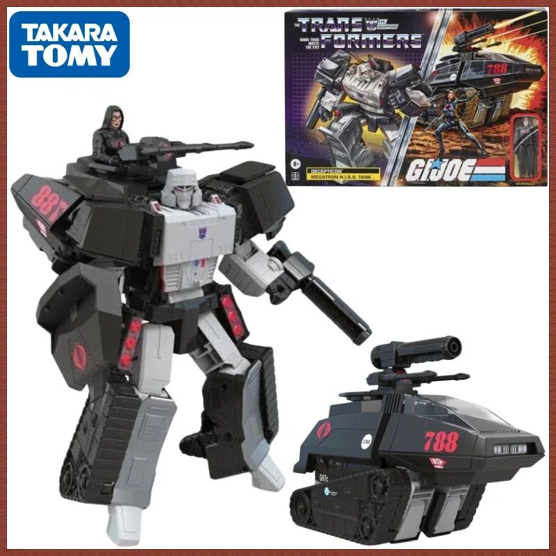 Em estoque takara tomy transformadores série g crossover tanque das forças especiais megatron & baronesa figura móvel robô modelo presentes