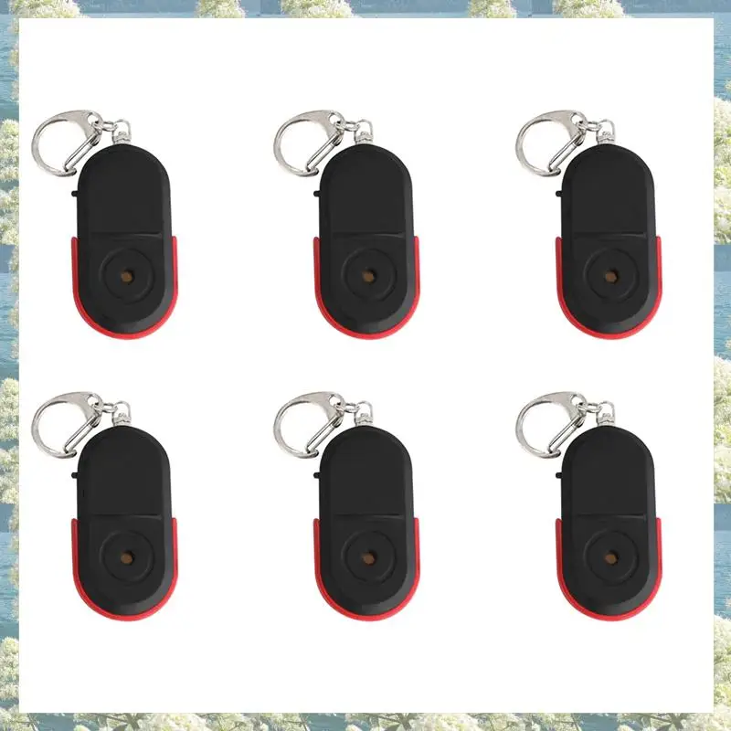 New-6X Mini لمكافحة خسر صافرة مفتاح مكتشف إنذار لاسلكي العلامة الذكية مفتاح محدد المفاتيح المقتفي صافرة الصوت مصباح ليد
