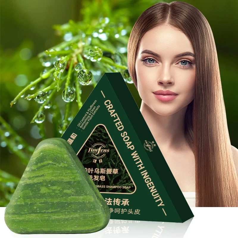 قالب شامبو عشبي سكبرس ليف أوسمان جراس 120 جرام، غني بالجينسنغ وأوراق السرو وغيرها من المستخلصات العشبية