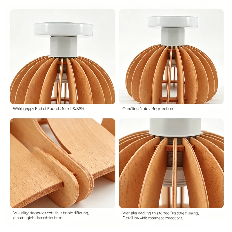 

Modern Creative Shell Pendant Lamp Natural Wooden Hanging Light Warm Illumination Home Decor For Daily Living Space