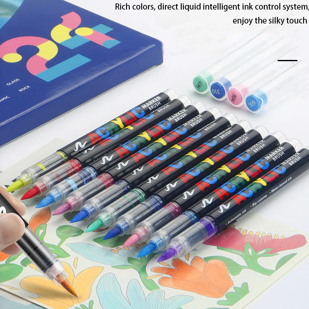 Markery, cienkie do detali, szerokie do pokrycia. Tusz na bazie wody, łatwy do blendowania. Wygodny uchwyt, trwały. Idealne dla Manga