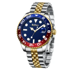 Men's watch, fashionable and business men's quartz watch,solid steel strap,waterproof,night light hands, date Reloj para hombre