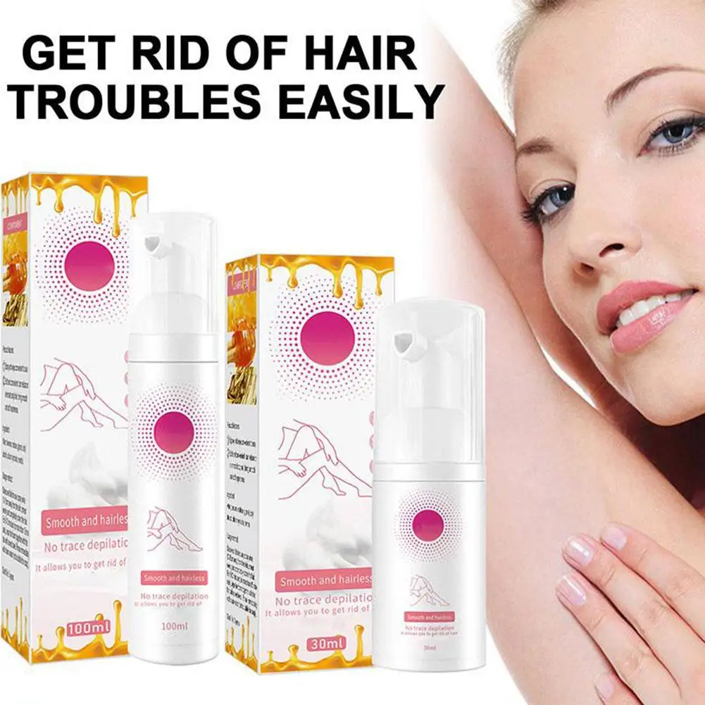 رغوة بخاخ لإزالة الشعر بدون ألم ، مثبط لنمو الذراع ، إبط ، مزيل الشعر من الجلد ، ريبا الساق اللطيفة ، 50 ، 50 ، L6f8