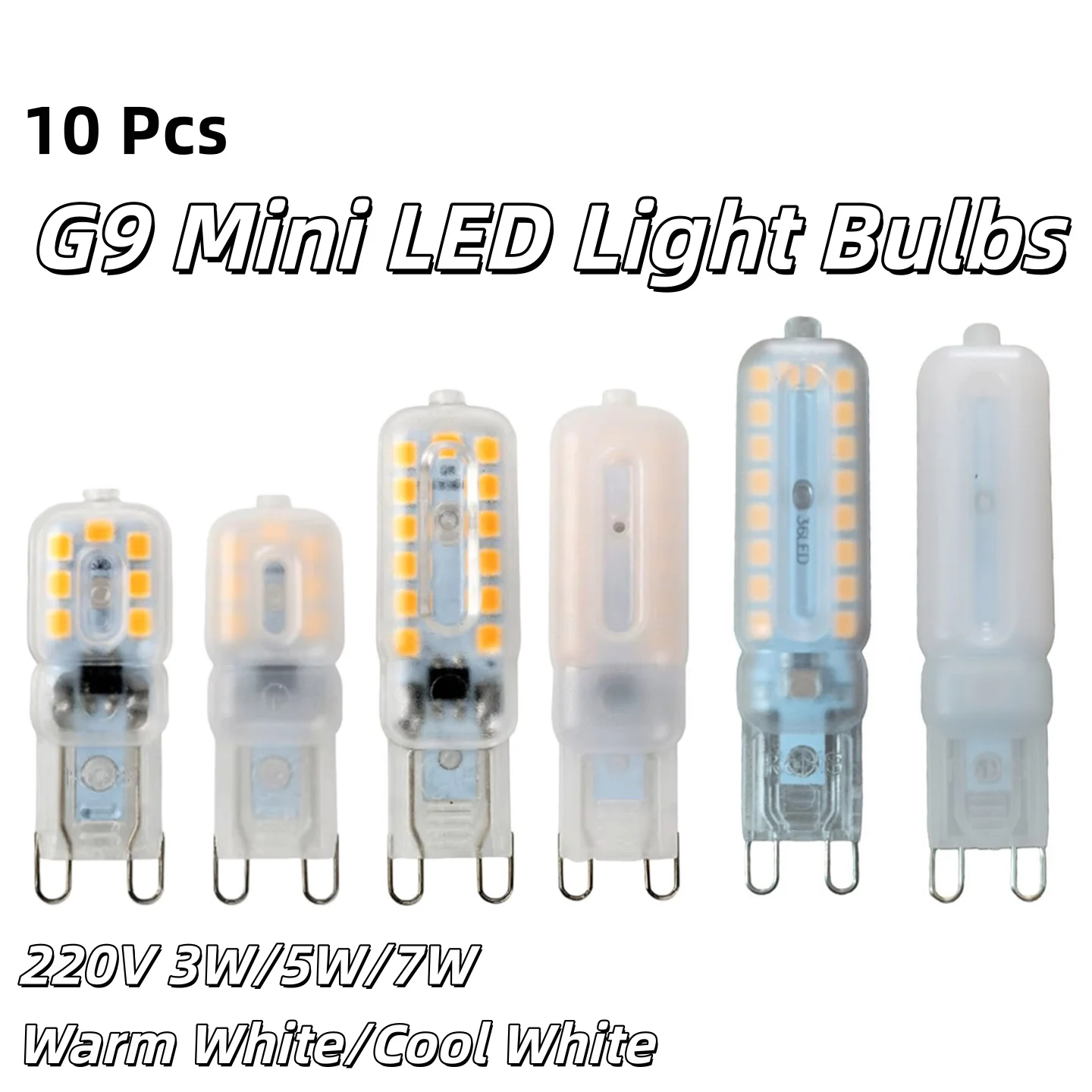 10Pcs 220V G9 Mini …