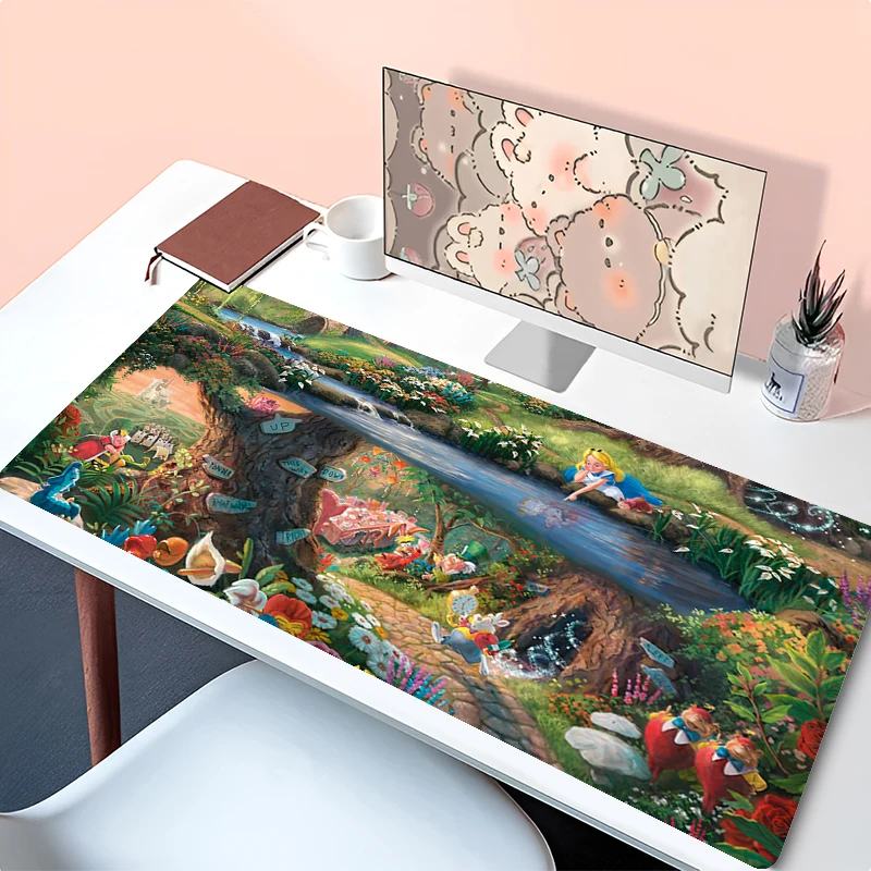 

Anime HD Print Mouse Pad Gaming Mousepad Computer A-alice in W-wonderland Desk Mouse Mat Gamer Accessories Non-slip Keyboard Pad