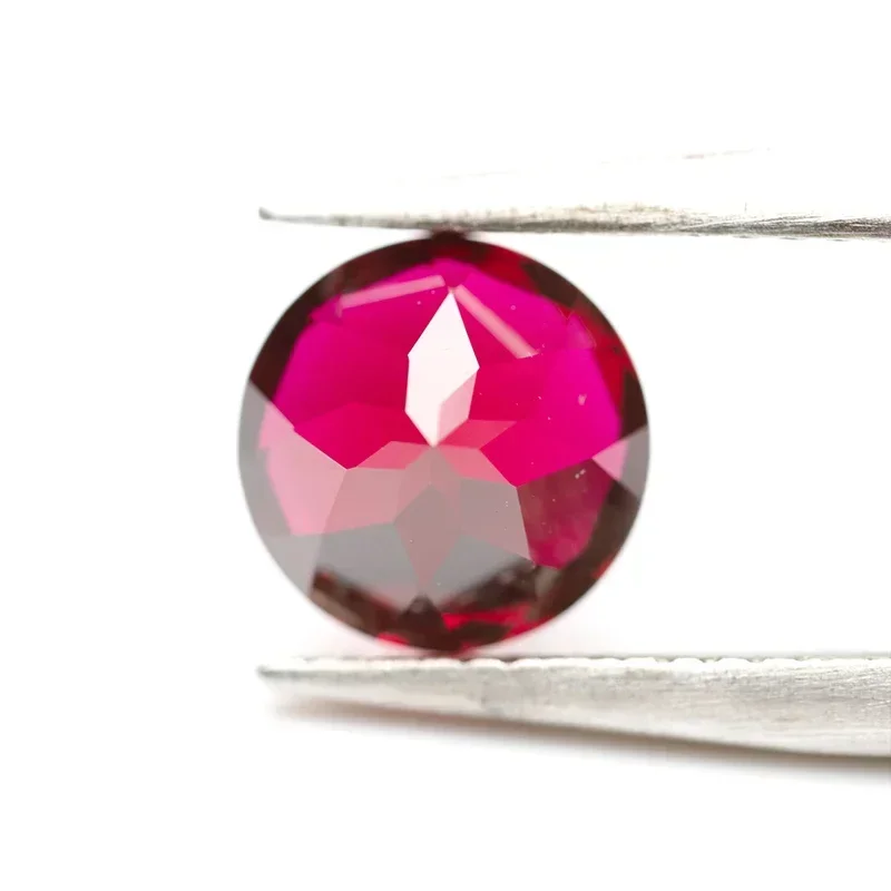 Pigeon Blood Red Top Quality Gemstone Laboratory Ruby Round Shape VVS1 for Jewelry Making Materials Selectable Certificate
