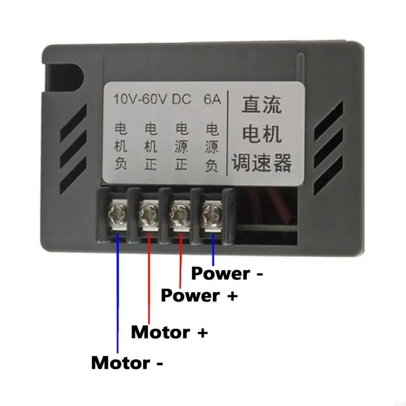 Mounted Gear Motor Speed Regulator with Front Knob Run and Panel Plate for 12V 24V Motor Tuning and Replacement Equipment Use