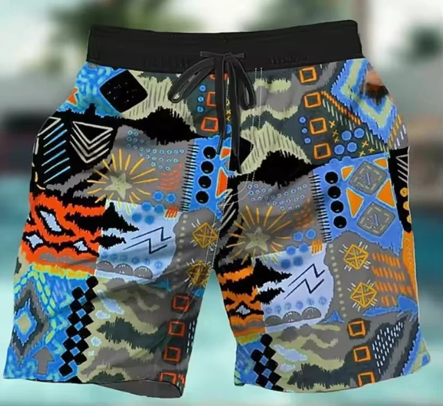 

2026 Summer New Men's Shorts Personalized Design Casual Outdoor Sports Breathable Fast Drying Beach Mesh Vacation Shorts