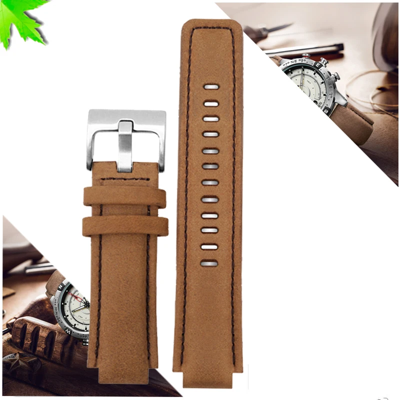 Leather watch strap For TIMEX  watch T2N721 T2N720 TW2T76300 TW2T76500 series men watchband chain accessories  24-16mm