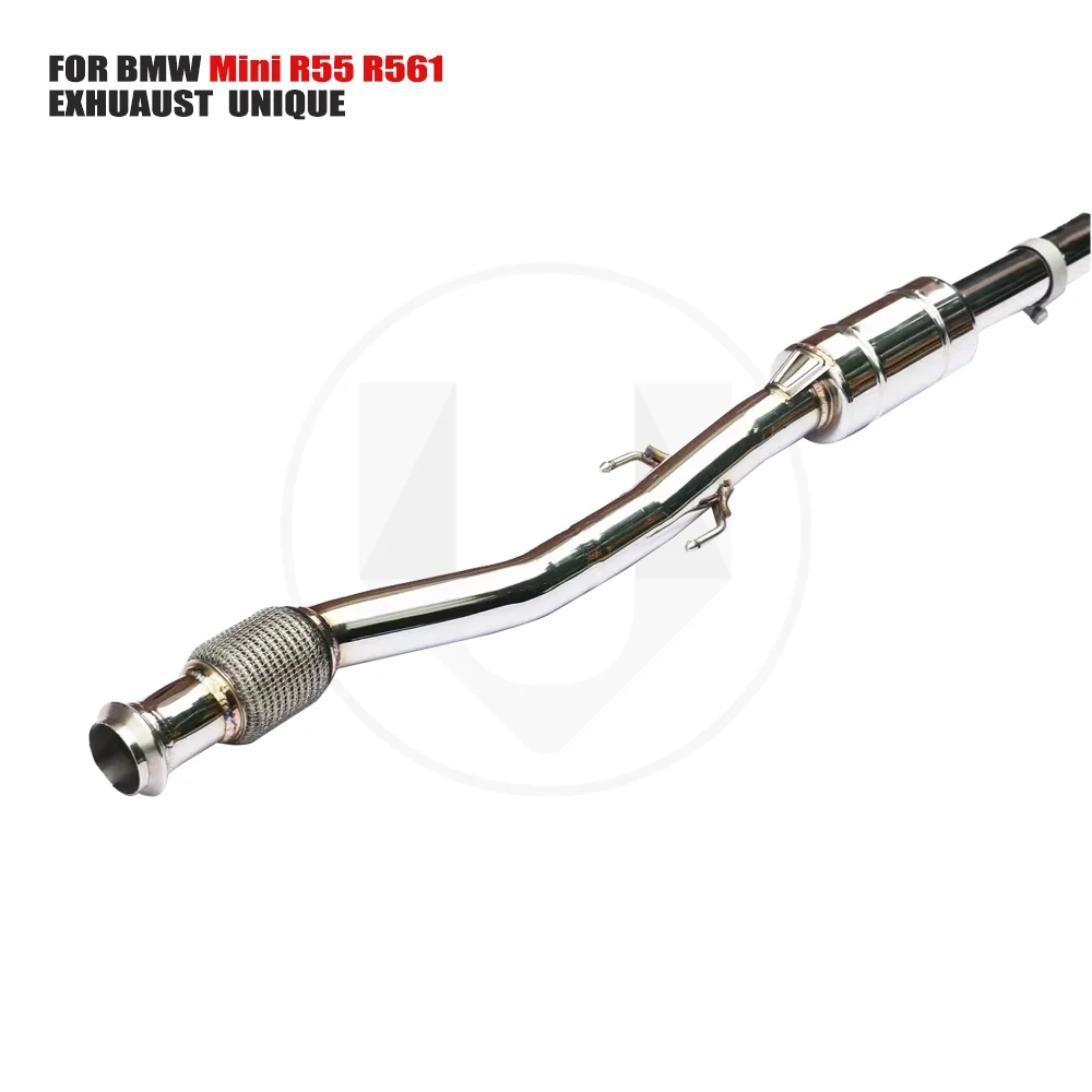 UNIQUE Stainless Steel Exhaust System Performance Catback for BMW mini R55 R56 R57 R58 R60 R61 Catless Downpipe With Heat Shield