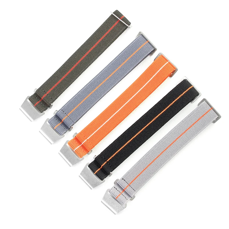 60s French Parachute Elastic Skin Friendly Nylon Watch Strap for Seiko Water Ghost Tudor Omega Rolex Series Strap 18 20 22mm