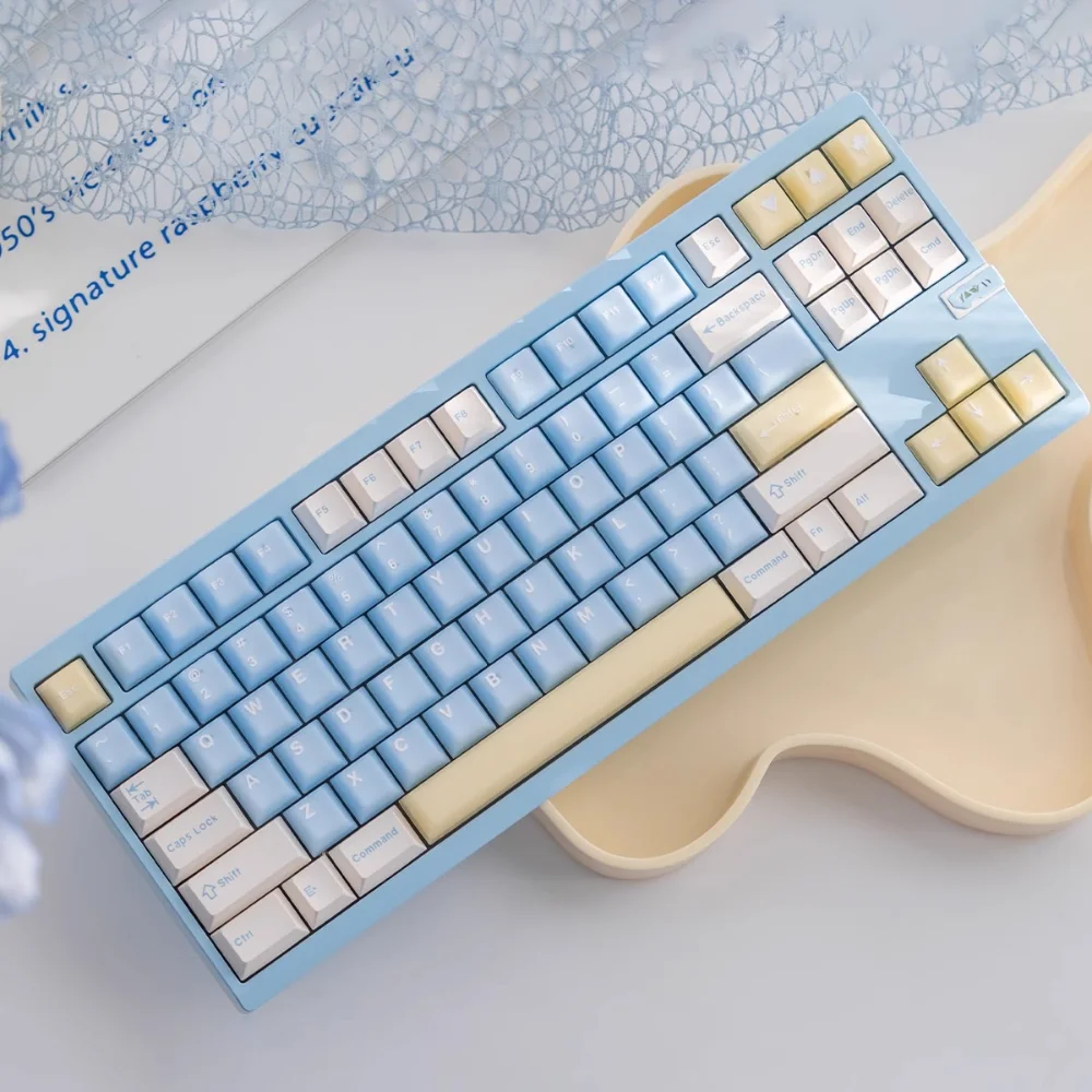 Simple Soda Cherry Keycap PBT+ABS 164 Key, Two -color Double -layer Translucent Adaptation 61/75/84/96/108 Mechanical Keyboard