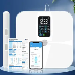 Scales for Body Weight and Fat, 8 Electrode Smart Body Fat Scale Large Display BMI Digital Weight Scale, Accurate Bathroom Scale