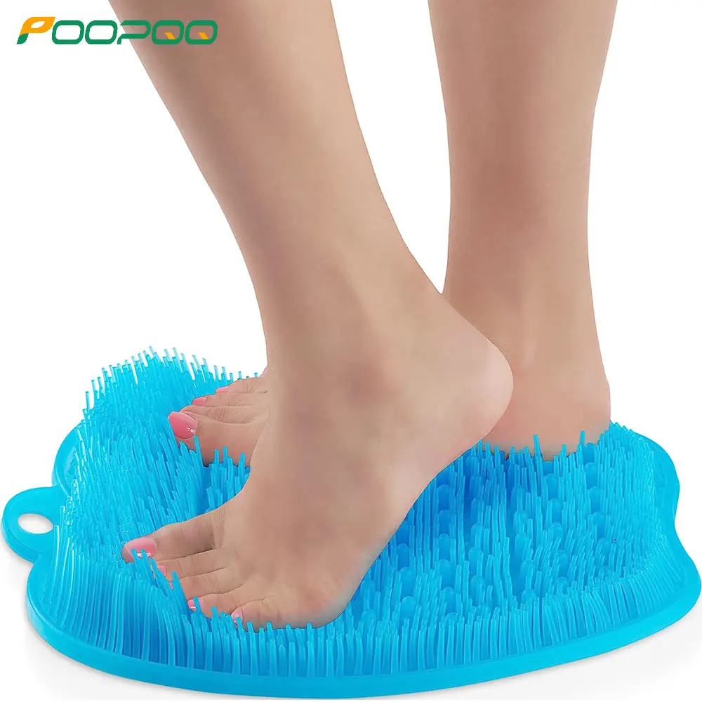 

Large Shower Foot Scrubber Mat,Foot Circulation & Relieve Tired Feet, Foot Scrubber for Use In Shower with Non-Slip Suction Cups