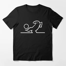Kick The Ball La Linea TV TShirt for Men Pointing Humor Casual Sweatshirts Tees Novelty Retro Loose Breathable Graphic Tops