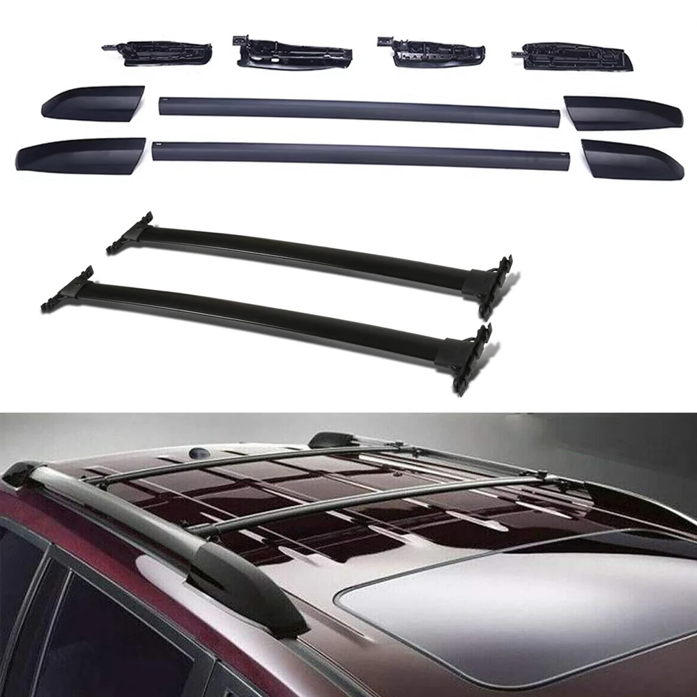 For 2008-2013 Toyota Highlander black Roof Rack Cross Bar baggage Carrier