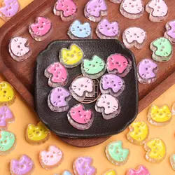5Pcs 18mm*20mm Cute Transparent Enamel Cats Beads Handcrafted for DIY Kids Girls Necklace Bracelet Pendant Jewelry Accessories
