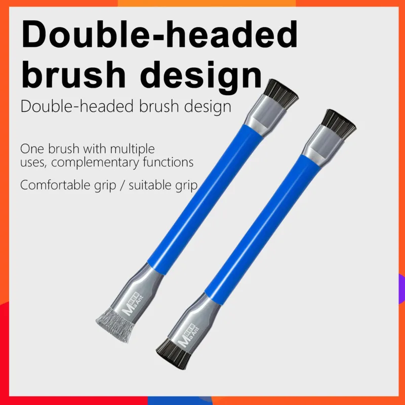 

MaAnt M090 Double Headed Cleaning Brushes Bristle & Steel Wire Tools for IC Pad Maintenance Dust Removal & Electronics Service​