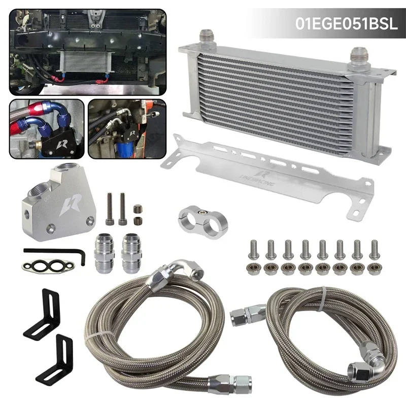 For GM CK Chevrolet Silver Oil Cooler 15/16 Row Engine Kit Corvette Camaro LS1 LS2 LS3 LS6 LS7 LS9 4.8L 6.0L 6.2L