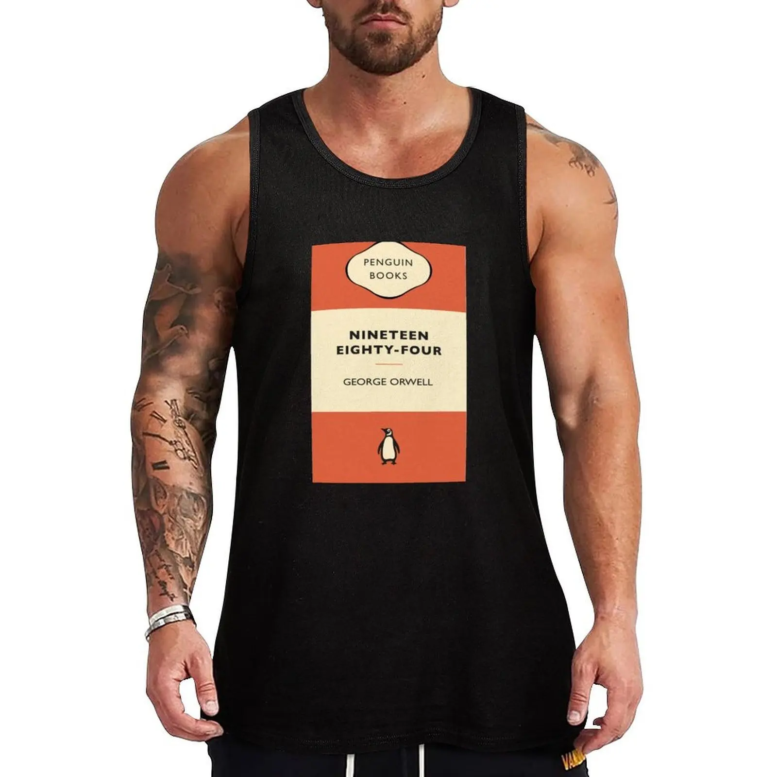 Penguin Nineteen Eighty Four by George Orwell Camiseta regata com ajuste atlético, secagem rápida, sem mangas para treinamento