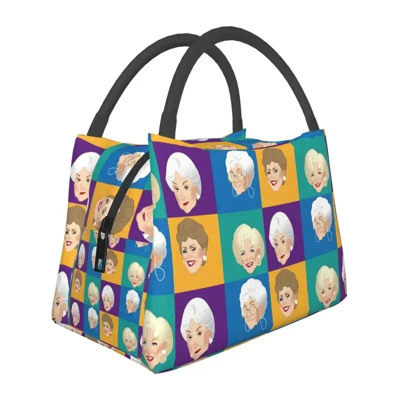 Golden Girls Warhol Pop Art Insulated Lunch Bag for Women Waterproof 80s Sitcom Thermal Cooler Lunch Tote Office Picnic Travel