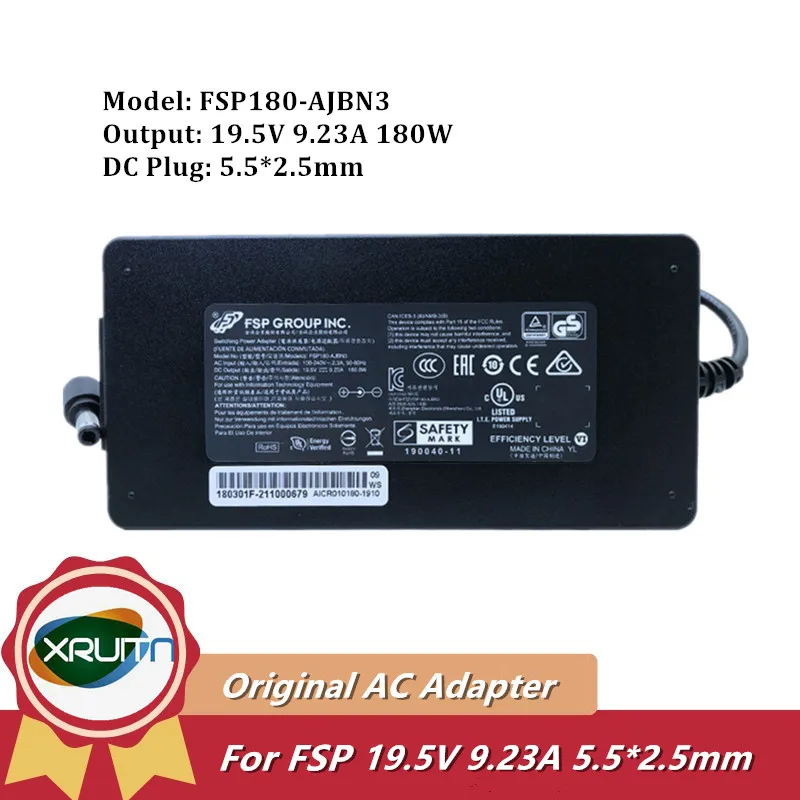 Genuine FSP FSP180-AJBN3 19.5V 9.23A AC Adapter Charger 180W FSP180AJBN3 Power Supply