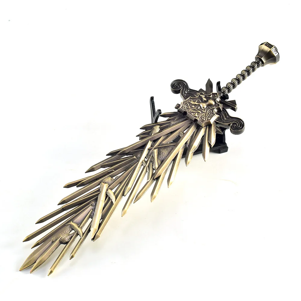 30 cm geënte blad Greatsword replica, legendarische "Throne of Swords" van een Hit RPG, Dark Fantasy Fan Collectible Gift