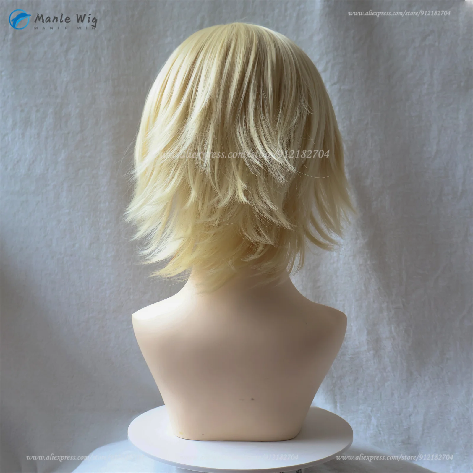 IN Stock Kisuke Urahara Cosplay Wig Anime  Wig Light Blonde Urahara Kisuke Wigs Heat Resistant Synthetic Hair + Wig Cap