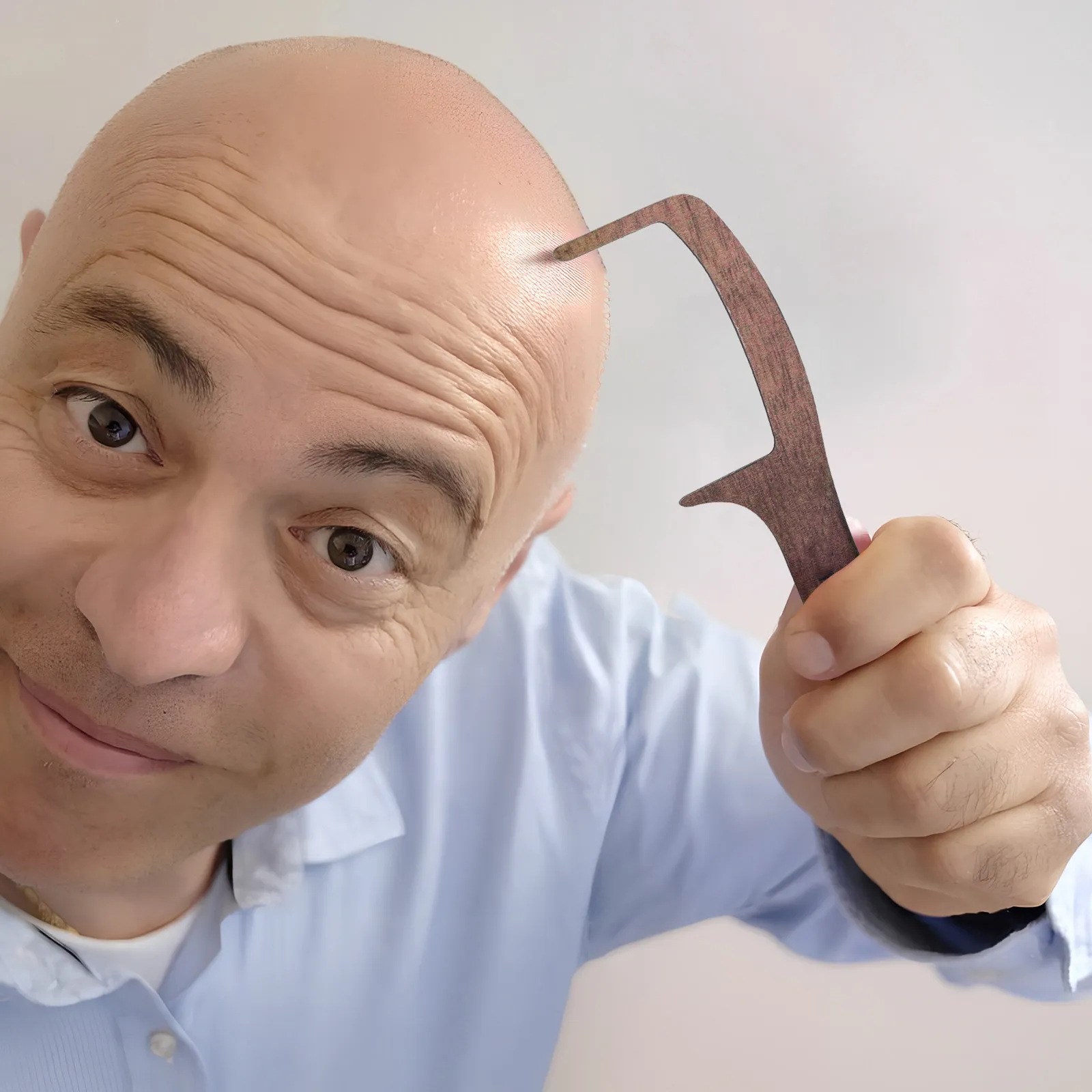 

Набор для шуточного ухода за лысой головой: щетка и расческа для лысых мужчин, прикольный подарок, розыгрыш, забавный предмет для разговоров