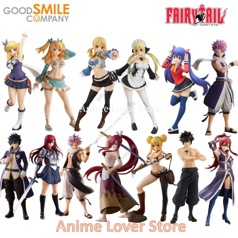 Original Good Smile GSC POP UP FAIRY TAIL Lucy Heartfilia Erza Scarlet Action Figures Collectible Model Ornaments