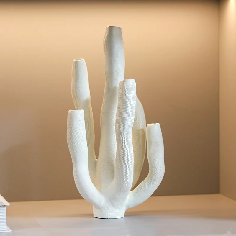 تمثال المرجان الاصطناعي الحرف اليدوية ديكور المنزل الشمال الحديثة التماثيل الزخرفية لغرفة المعيشة رف الكتب الديكور #1