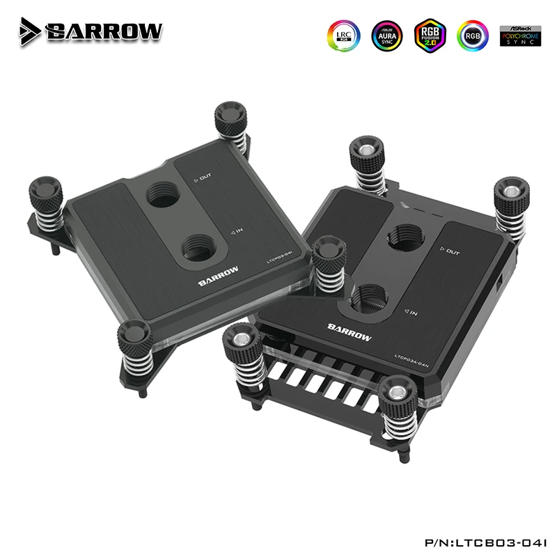 Barrow CPU Water Block Cooler CPU Use for AMD RYZEN AM3/ AM4 / POM / Brass Metal Top / A-RGB Light Compatible 5V GND 3PIN Header