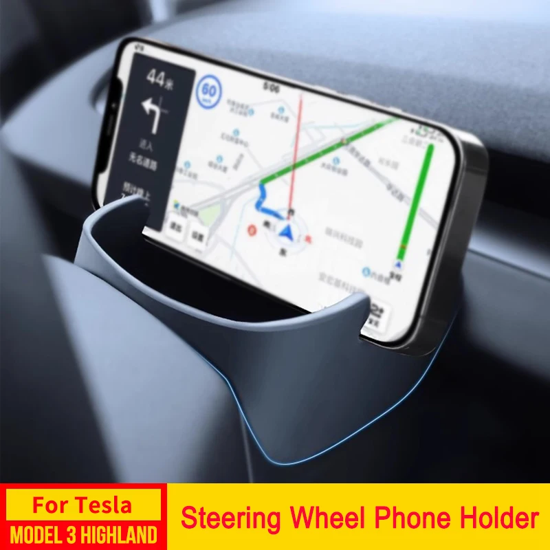 Supporto per telefono al volante per Tesla Model 3 Highland 2024 Supporto per occhiali Console centrale Piccola scatola di immagazzinaggio Supporto