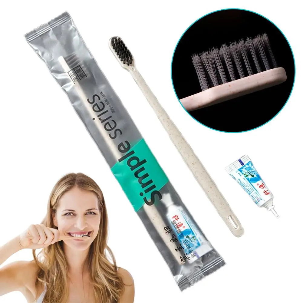 Individually Packaged Disposable Travel Toothbrushes, Soft Hair Toiletries for Adults, Camping, Hotel Guests