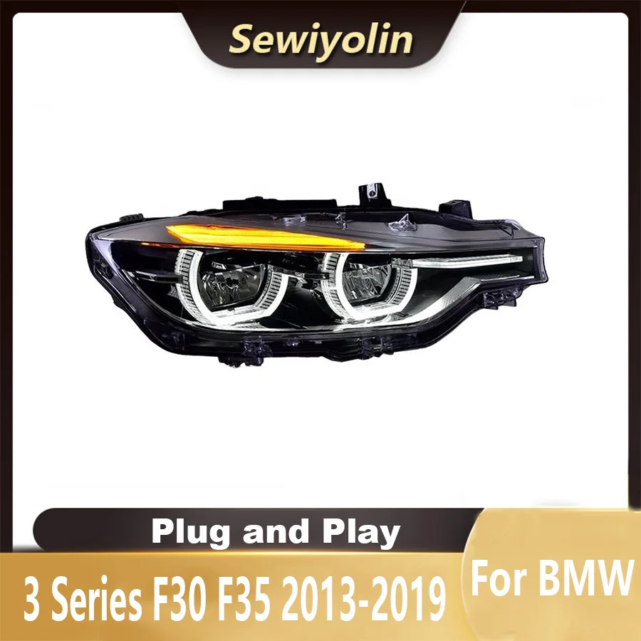 

For BMW 3 Series F30 F35 2013-2019 Car LCI LED Headlight Auto Head lamp Reverse Brake Fog Front lights DRL Plug and Play IP67