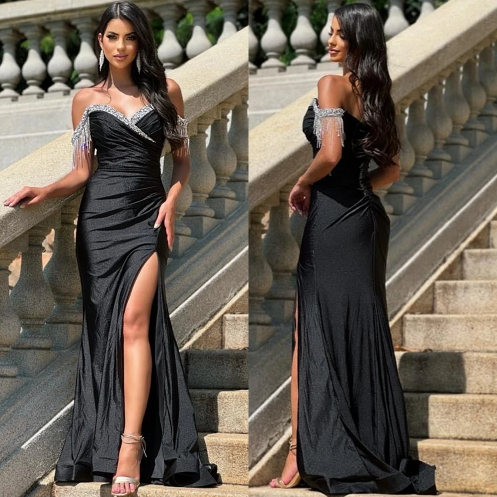 

Customized Exquisite Sweetheart Evening Dress Classic Sweep Train Cocktail Dress Fashion Sleeveless Special Occasion Gowns