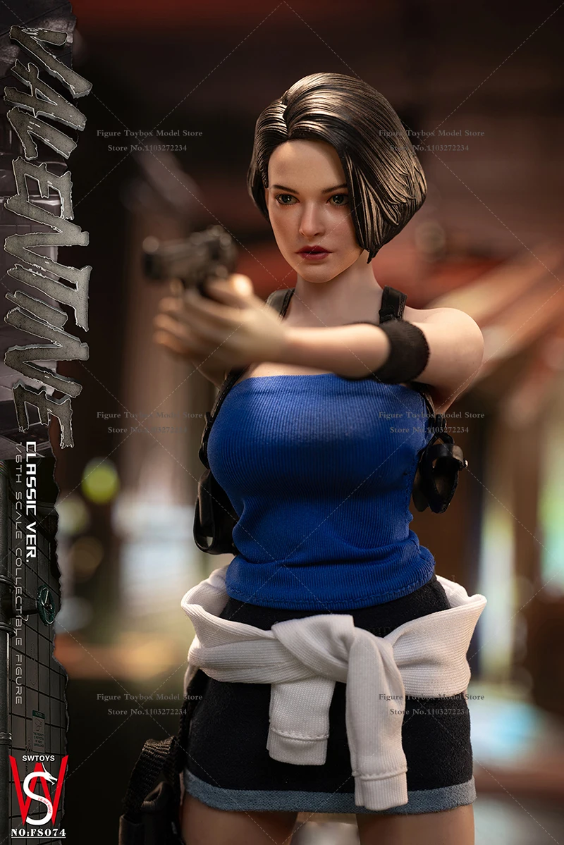 SWTOYS NO:FS074 1/6 스케일 발렌타인 질 숏 헤어 여성 액션 피규어 스마트 브레이브 걸 시뮬레이션 12인치 군인 모델 인형