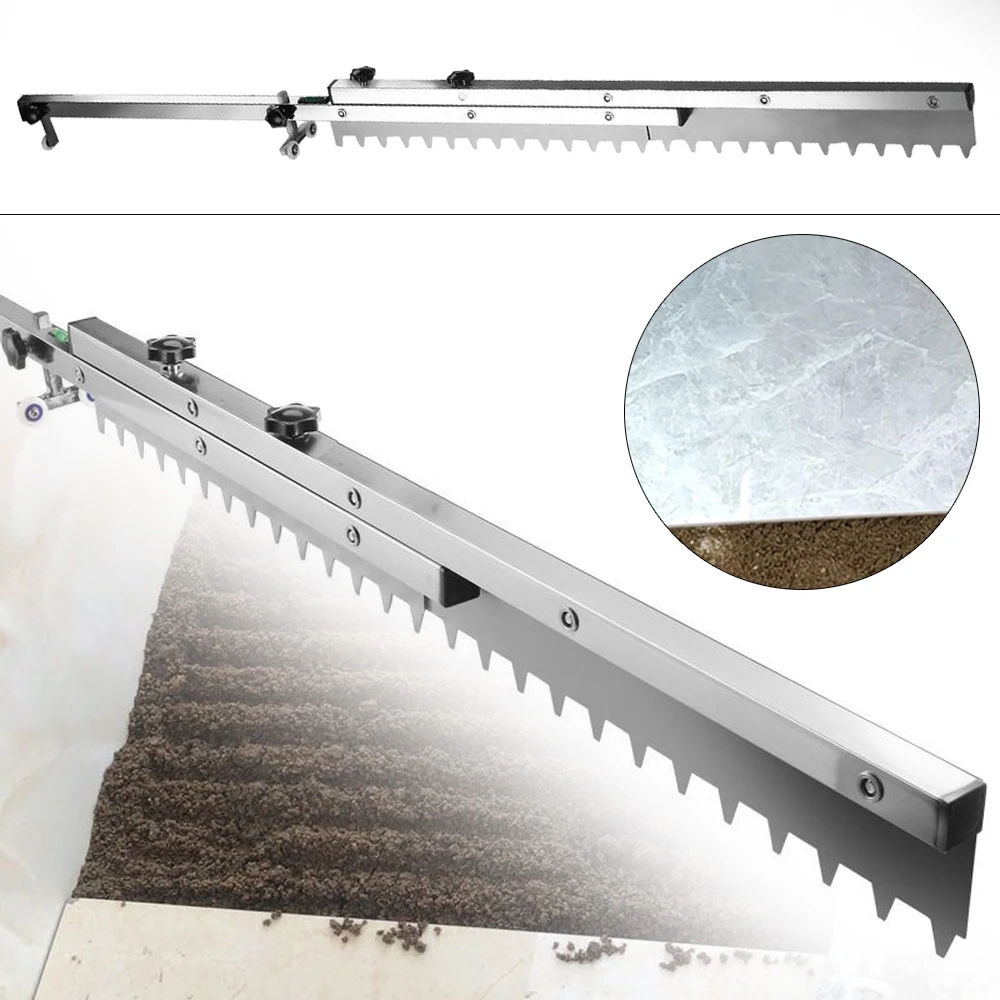 Tile Flat Sand Tool Adjustable Floor Leveling Scraper Retractable Stainless Steel Tile Laying Tool for Tile Laying Construction