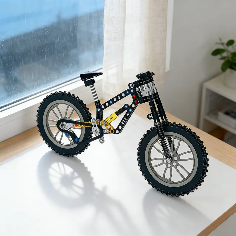 103pcs MOC Downhill Bike Technical Model Building Blocks Room Decor, Home Decor, Home Decoration Office Desk Decor Gift For Him
