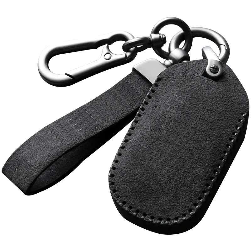 Luxury Suede Car Key Case Cover Bag for Maserati Levante Ghibli Carkey Accessories Protective Shells